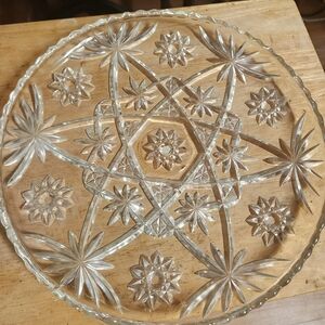 Elegant Crystal Glass Decorative Plate